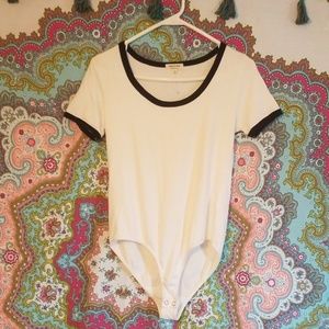 White with Black Bodycon/Bodysuit